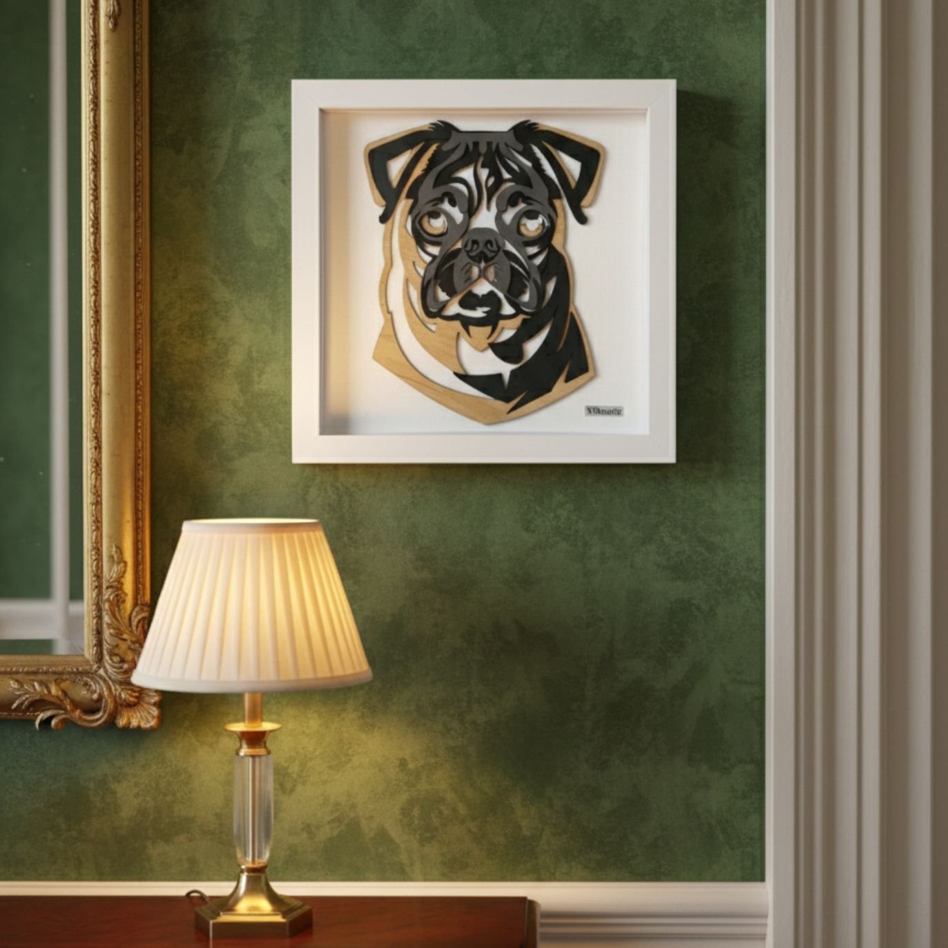 Pug 3D Shadow Box Art - Image 2