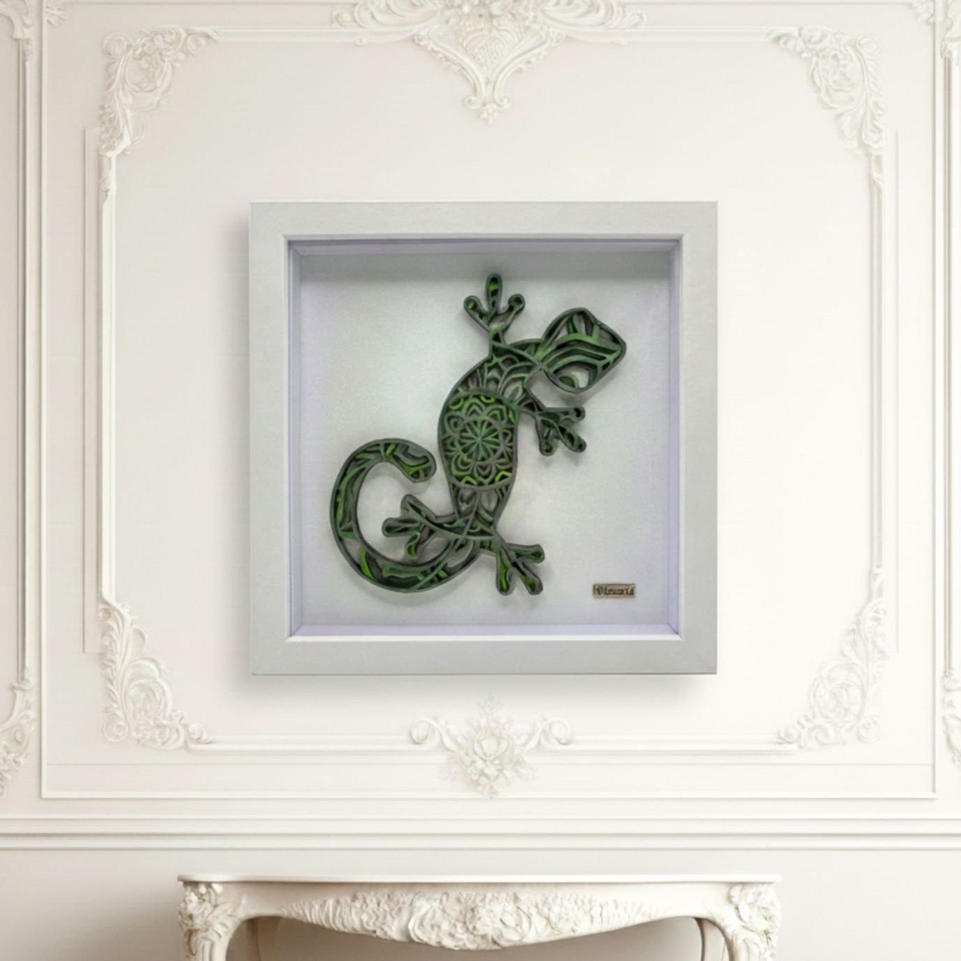 Mandala Gecko 3D Shadow Box - Image 3