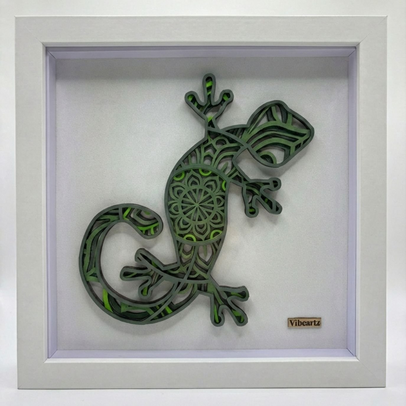 Mandala Gecko 3D Shadow Box - Image 2