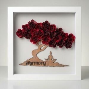 Harmony Tree – Framed 3D Rose Artwork