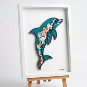 "Serene Voyager" | 3D Multi-Layered Dolphin Wall Art