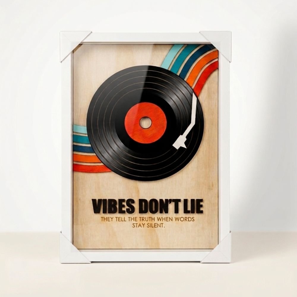 Vibes Don’t Lie – Vinyl Record Shadow Box Artwork (A3) Vibes Don’t Lie – Vinyl Record Shadow Box Artwork (A3)