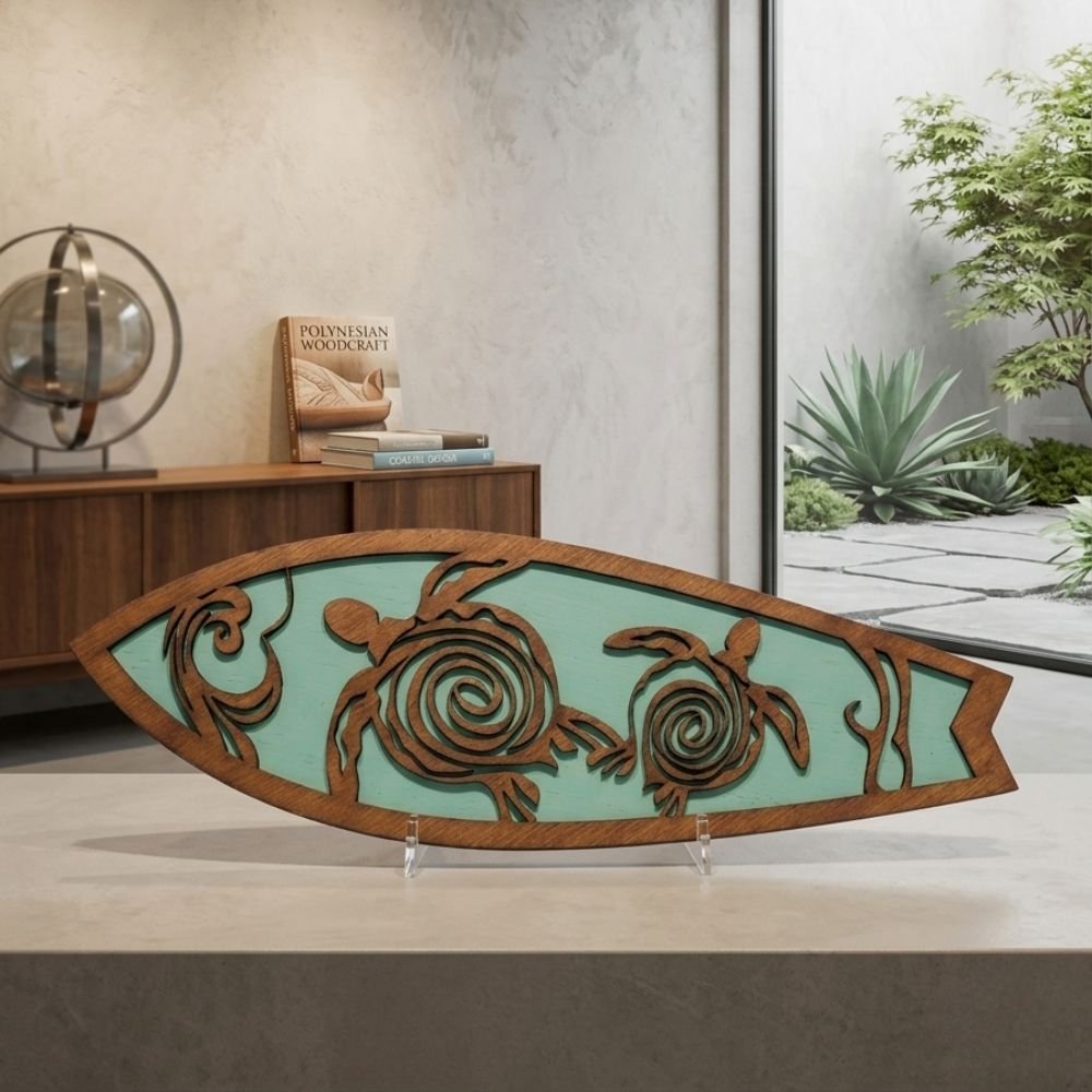 Sea Turtle Surfboard Wall Art - Image 3
