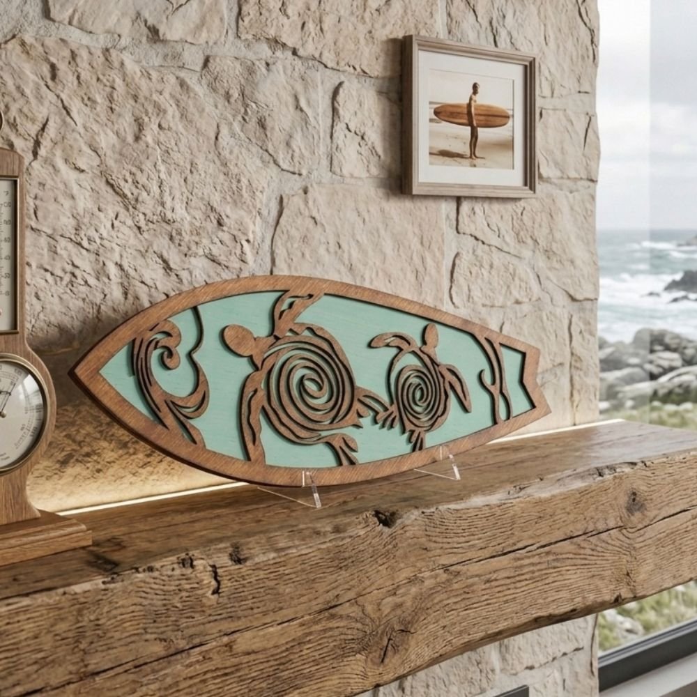 Sea Turtle Surfboard Wall Art - Image 2