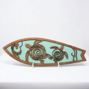 Sea Turtle Surfboard Wall Art