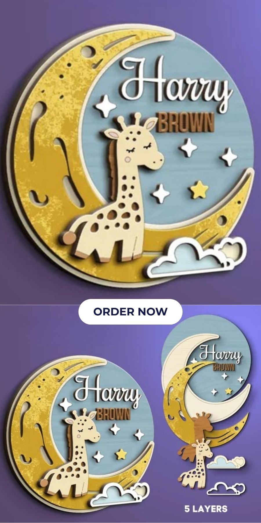 Giraffe on the moon Giraffe on the moon