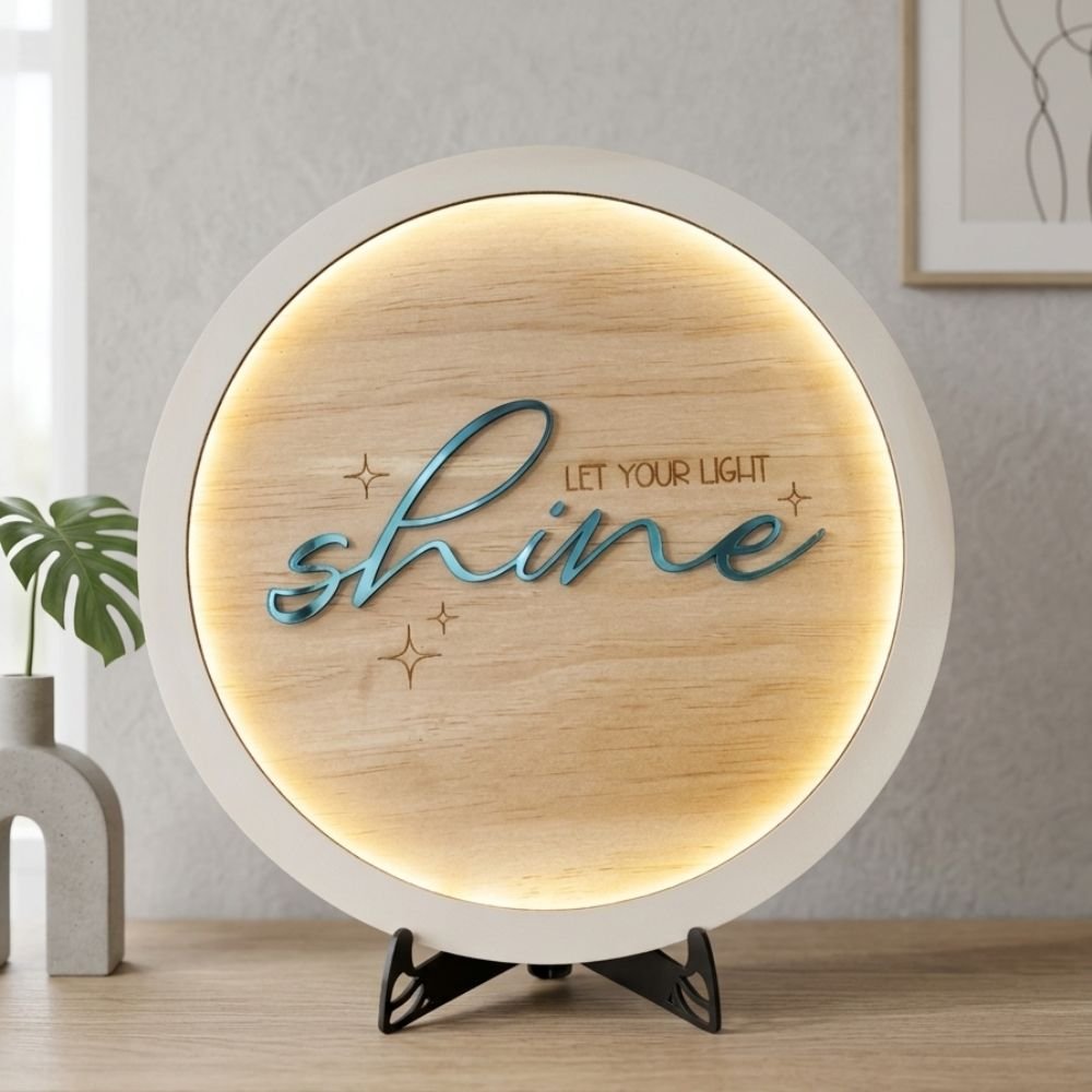 Wooden LED lamp collection at Vibeartz