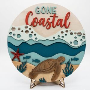 Sea Turtle Sign | Gone Coastal Ocean Wall Art
