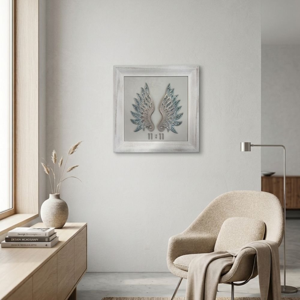 Angel Wings Wall Art – Spiritual Layered Frame Decor - Image 2
