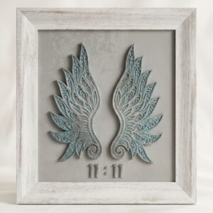 Angel Wings Wall Art – Spiritual Layered Frame Decor
