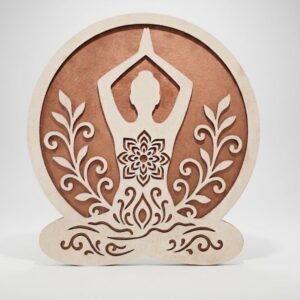 Wooden Yoga Meditation Wall Art