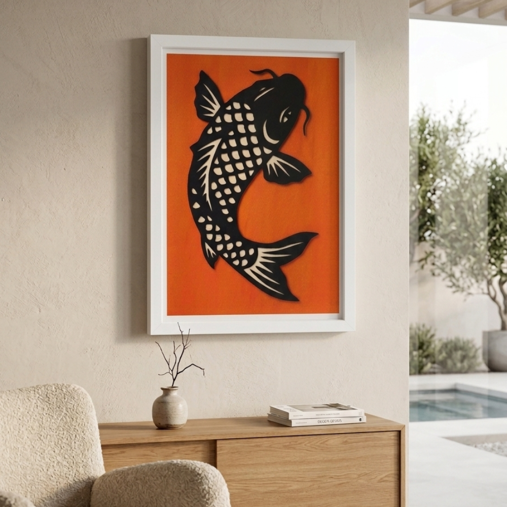 Koi Fish Framed Artwork - Image 3